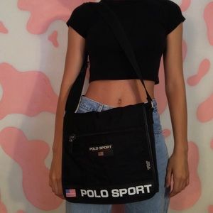 Unisex Vintage polo sport messenger bag